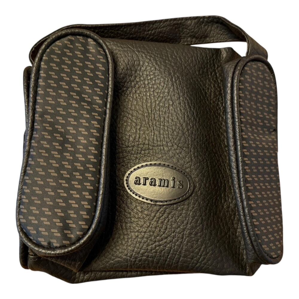 Aramis Black Carbon Fiber Design Toiletry Bag Travel Bag Cosmetic Bag